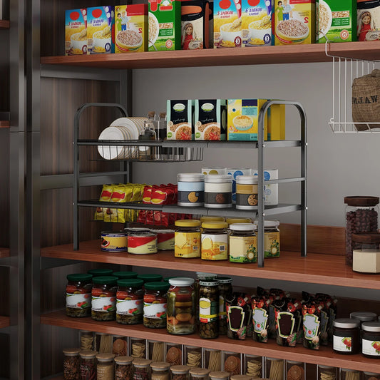 Multi-Use Expandable Storage Rack With Removable Baskets