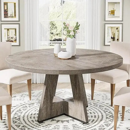 Farmhouse Round Dining Table Seats 4