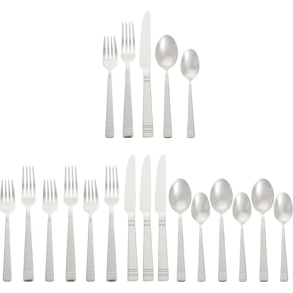 20-Pc Stainless Steel Durable Bistro Design