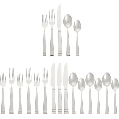 20-Pc Stainless Steel Durable Bistro Design