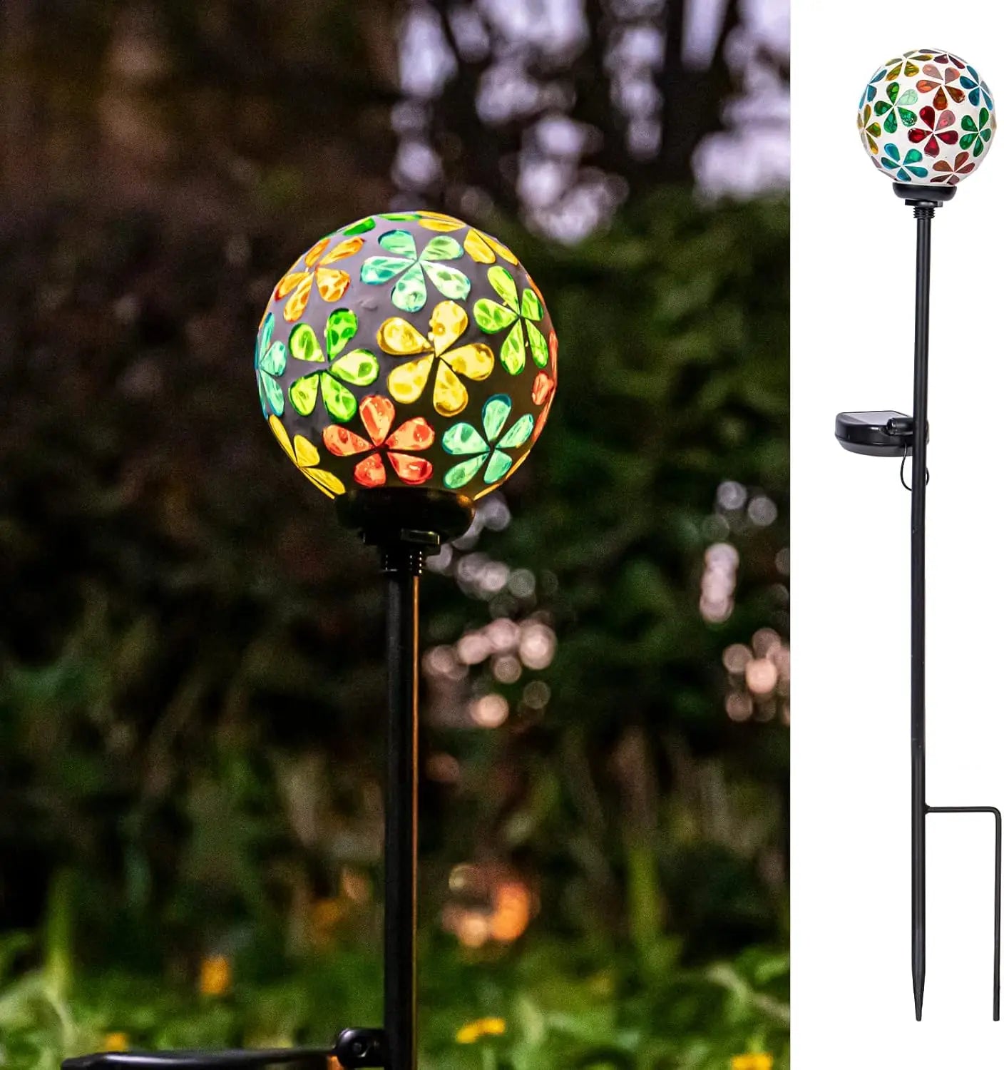 Solar Garden Lights - Mosaic LED Stake