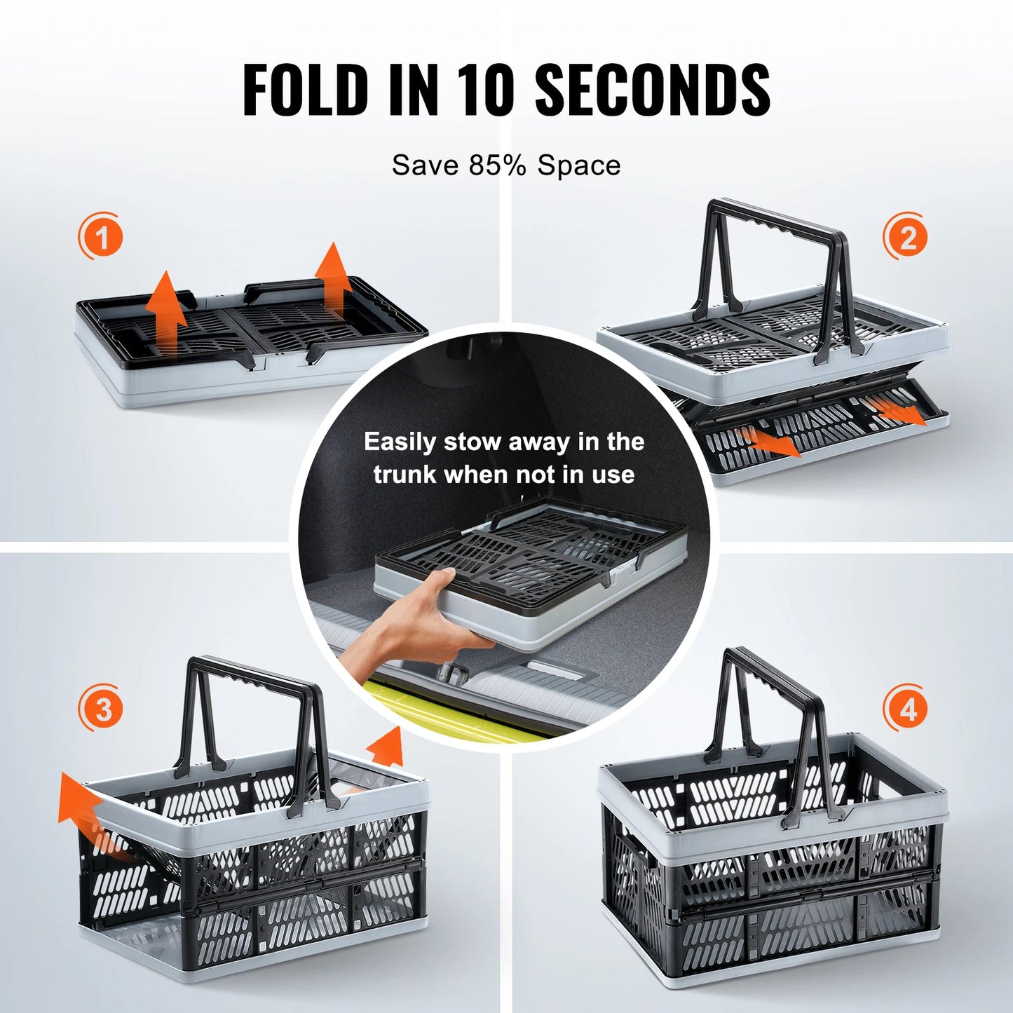 3pc Collapsible Shopping Crate