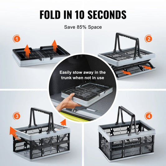 3pc Collapsible Shopping Crate