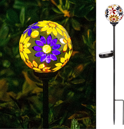 Solar Garden Lights - Mosaic LED Stake