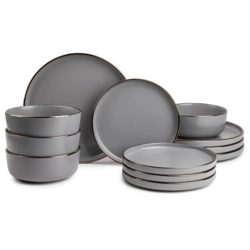 12-Pc Stoneware Dinnerware Set