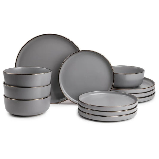 12-Pc Stoneware Dinnerware Set