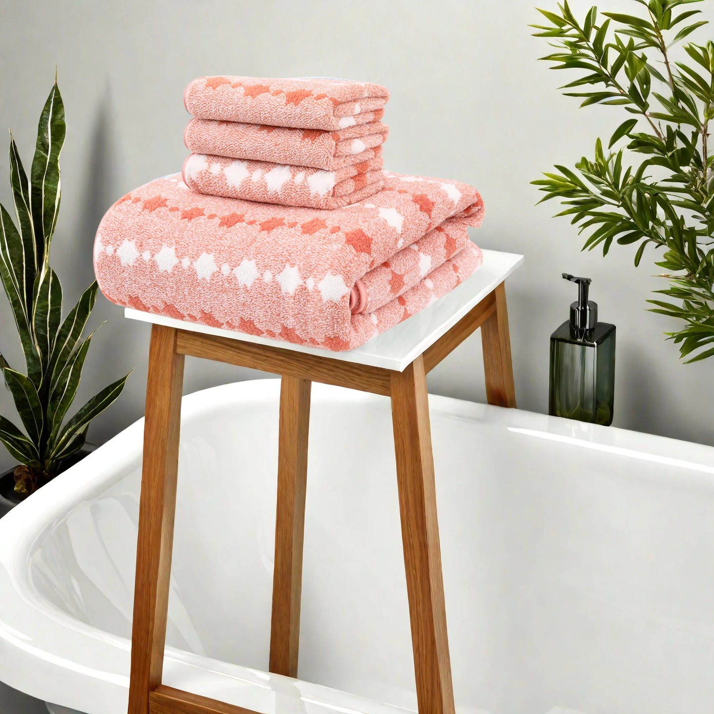 4 or 8 Pc Soft Absorbent Quick Dry Bath Towels
