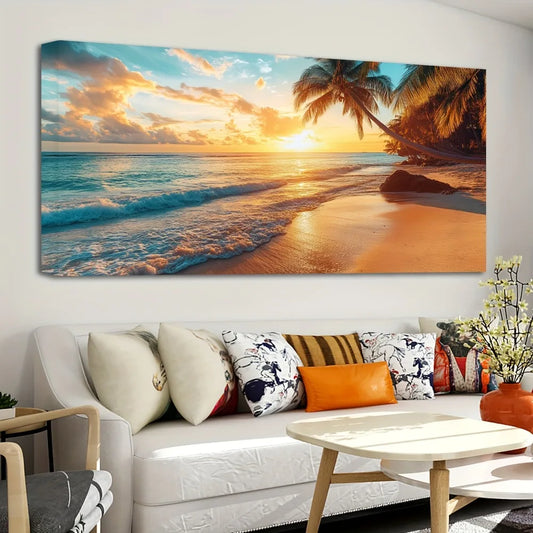 Relaxing Sunrise Skyline Wall Canvas