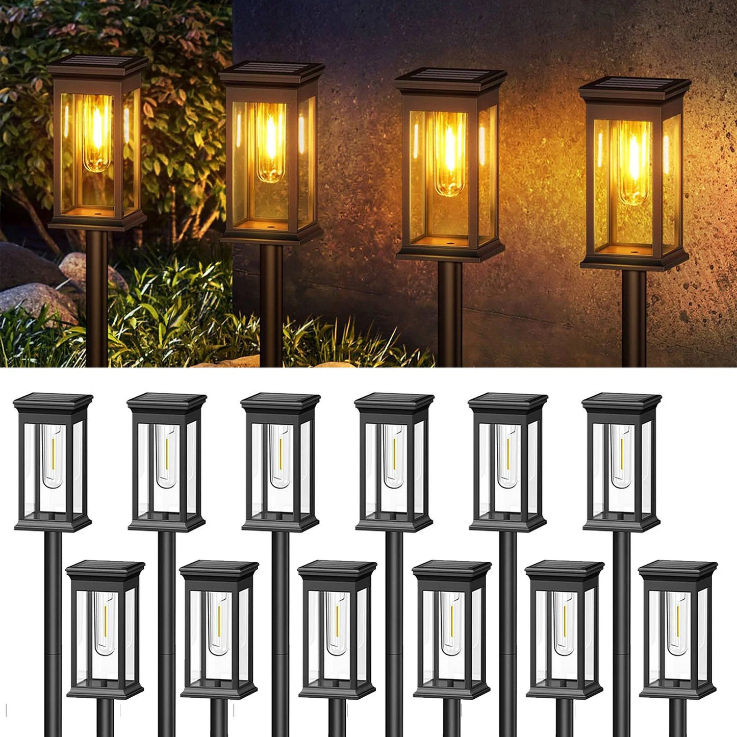 6/12 Pack Walkway Solar Lights