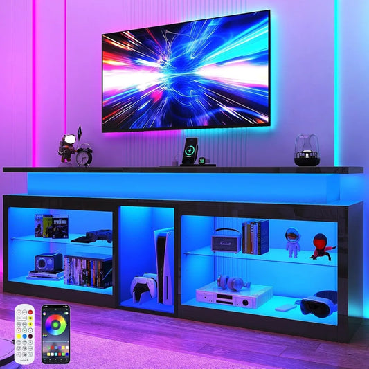 High Gloss Gaming Entertainment Center