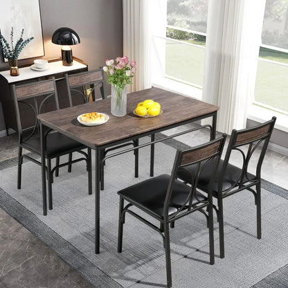 Small Space Kitchen/Dining Room Table Set w/4 Chairs