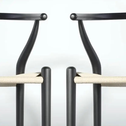 Black Stained Wishbone Counter Stool