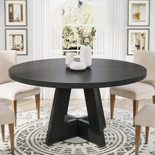 Farmhouse Round Dining Table Seats 4