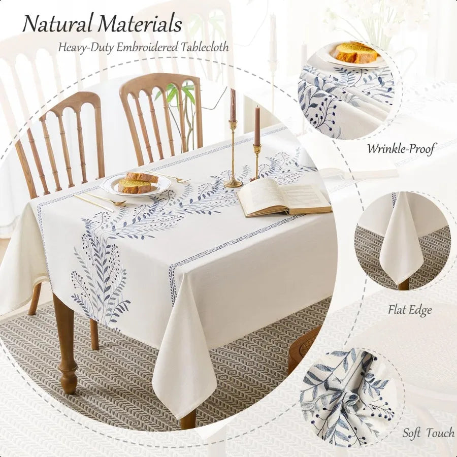 Linen Embroidered Tablecloth