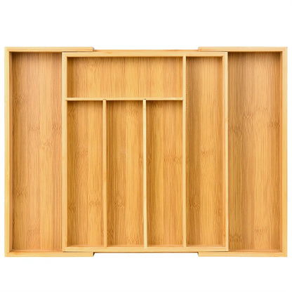 Expandable Bamboo Drawer Organizer