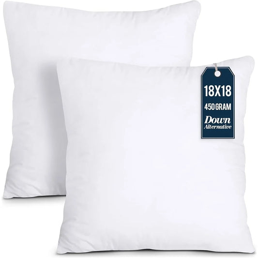 Pack of 2 White Throw Pillow Inserts