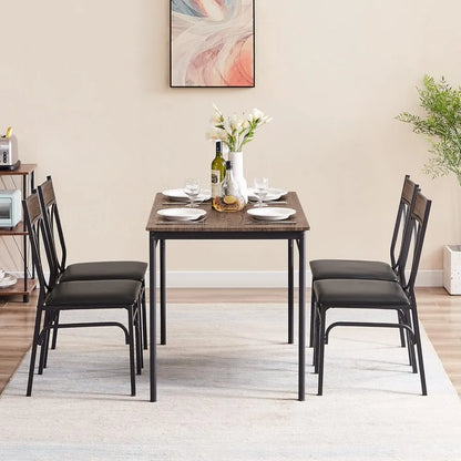 Small Space Kitchen/Dining Room Table Set w/4 Chairs