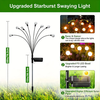 4/6/10 Pack LED Swaying Solar Lights
