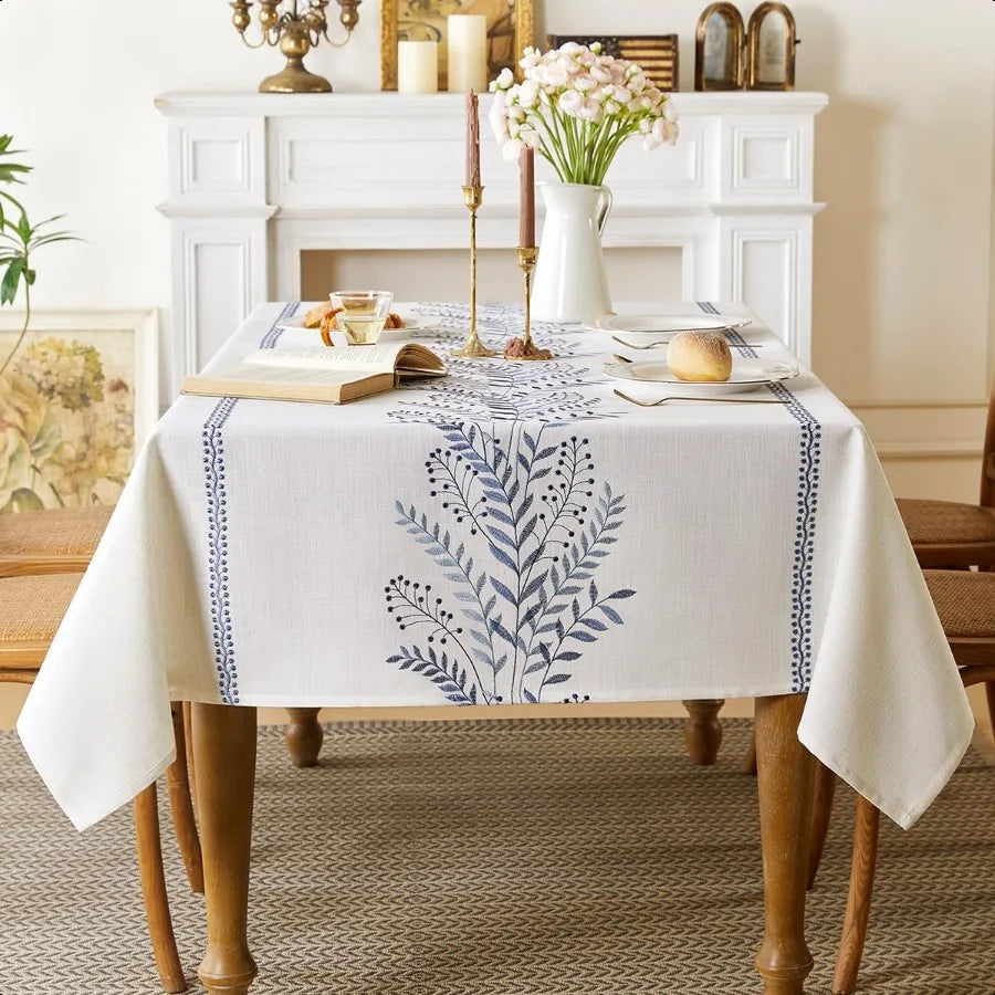 Linen Embroidered Tablecloth