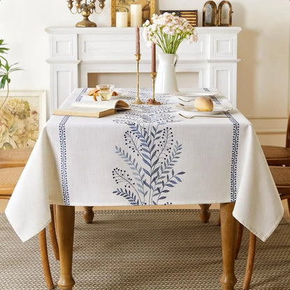Linen Embroidered Tablecloth