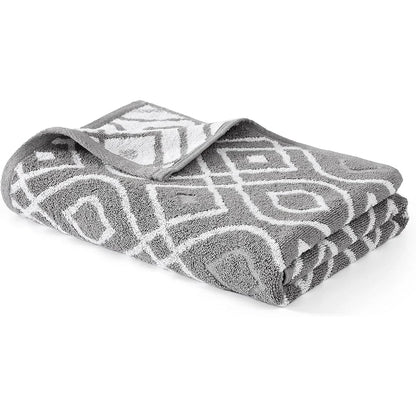6-Pc Soft Jacquard Elegant Bathroom Towels