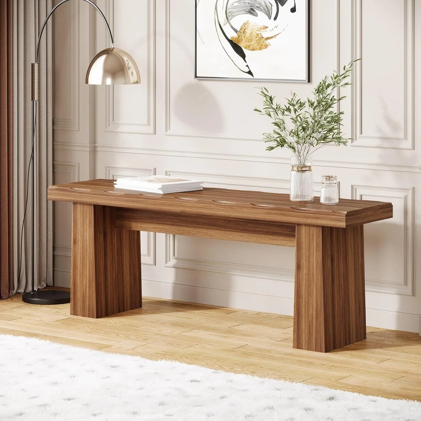 47-Inch Wood Entryway Bench