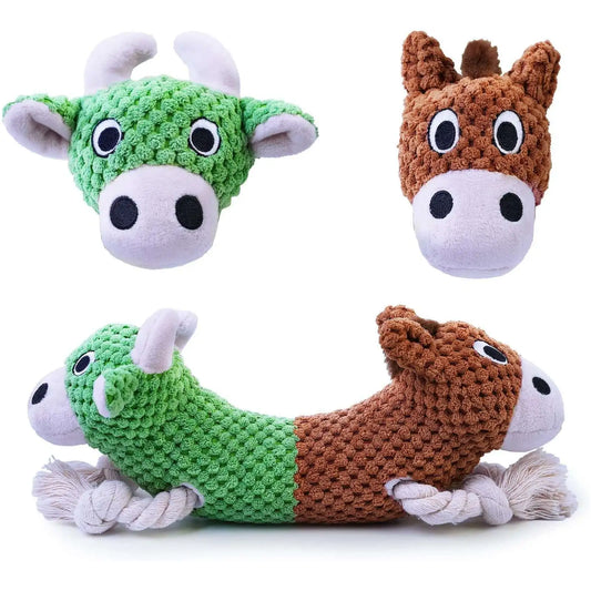 Double Headed Squeaky Dog Toy