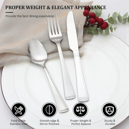 20-Pc Stainless Steel Modern Cutlery