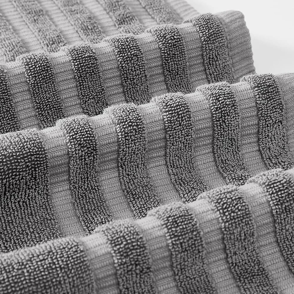 6-Pc Soft Jacquard Elegant Bathroom Towels