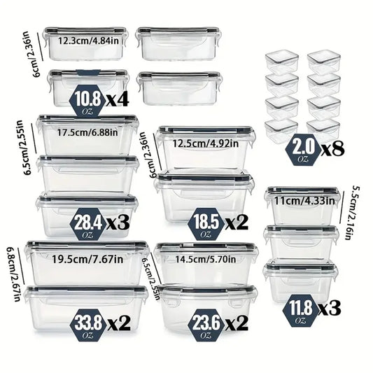 24-pcs Reusable Plastic Container Set