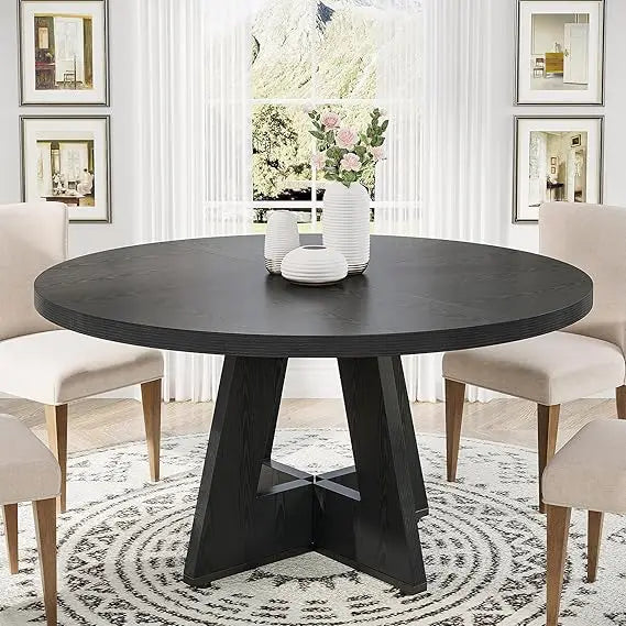 Farmhouse Round Dining Table Seats 4