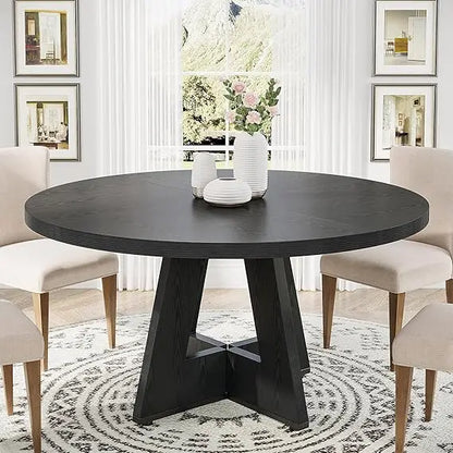 Farmhouse Round Dining Table Seats 4