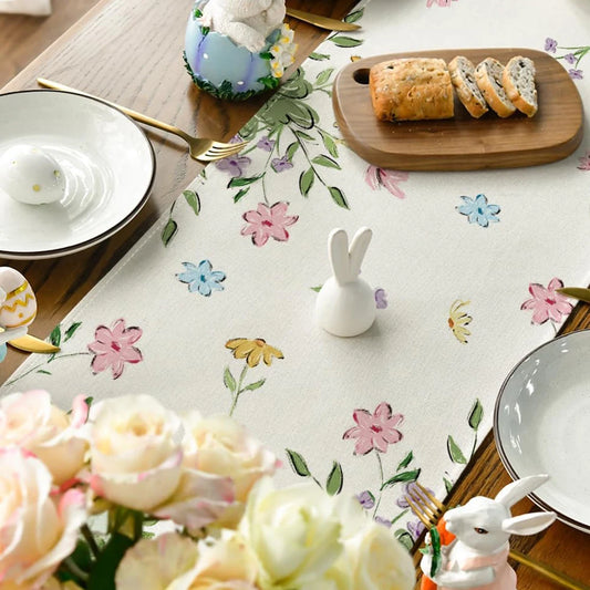 Easter/Spring Linen Table Runner