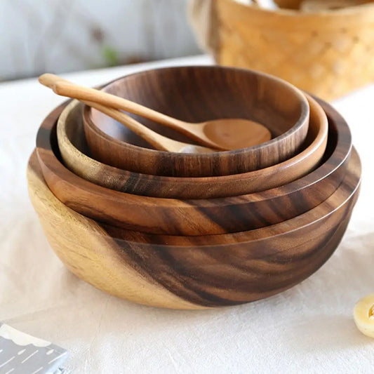 Eco-Friendly Wooden Soup/Salad Bowl
