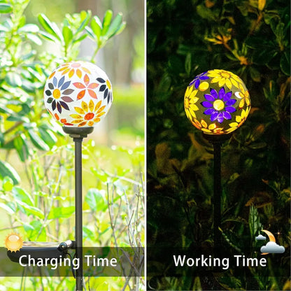 Solar Garden Lights - Mosaic LED Stake