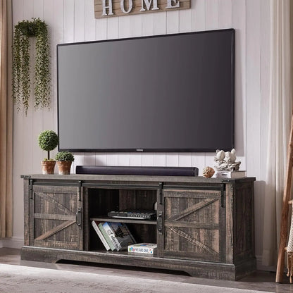 Farmhouse Rustic Wood Entertainment Center