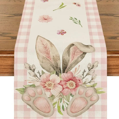 Easter/Spring Linen Table Runner