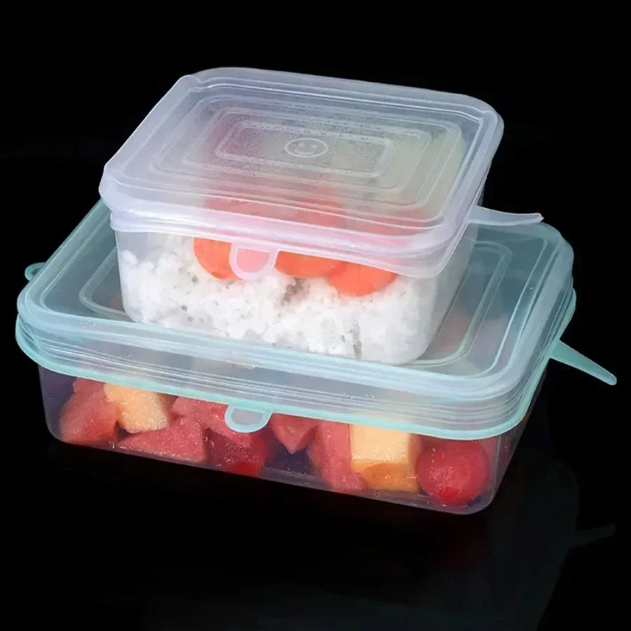 6-Pc  Square Reusable Stretch Lids