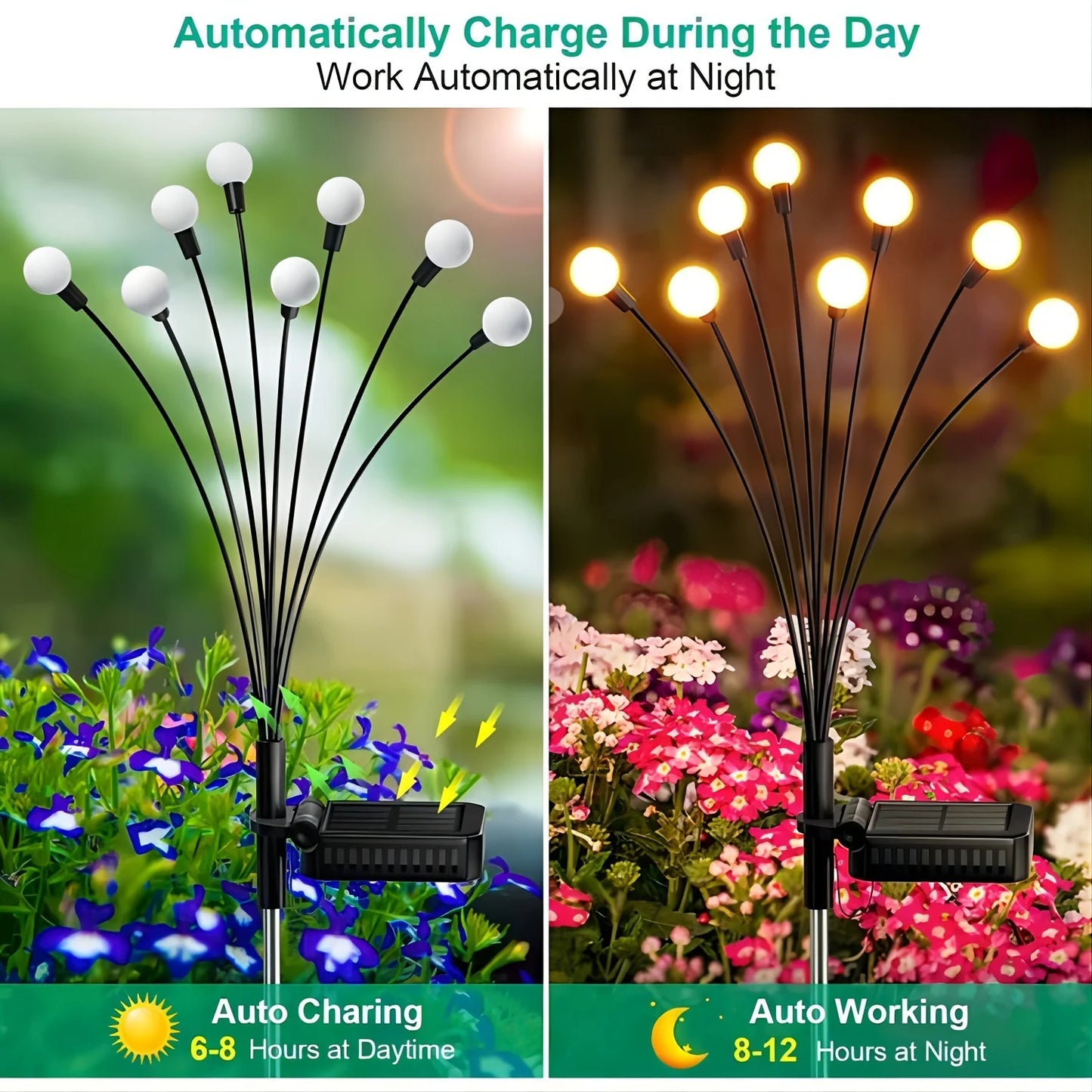 4/6/10 Pack LED Swaying Solar Lights