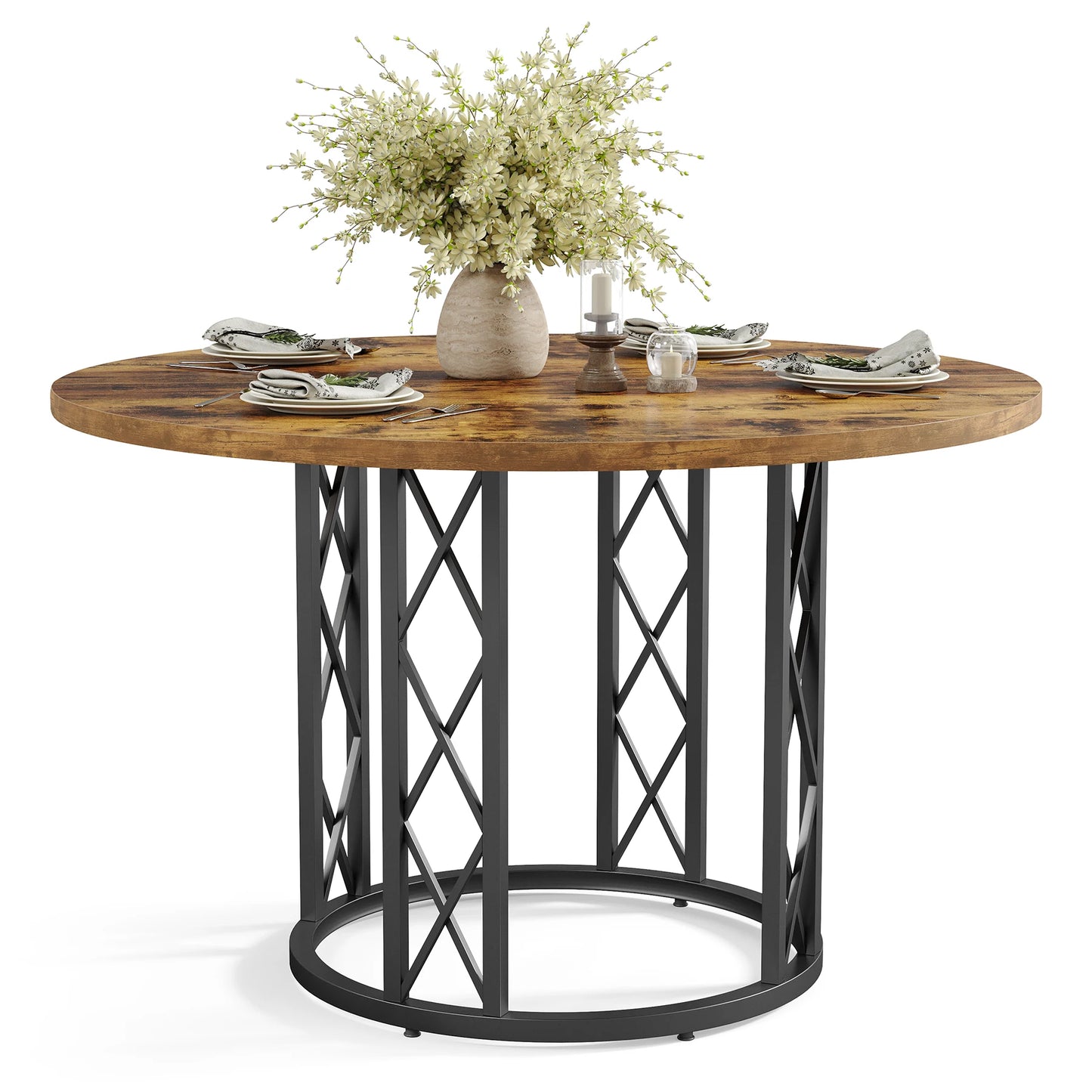 47-Inch Farmhouse Round Dining Table