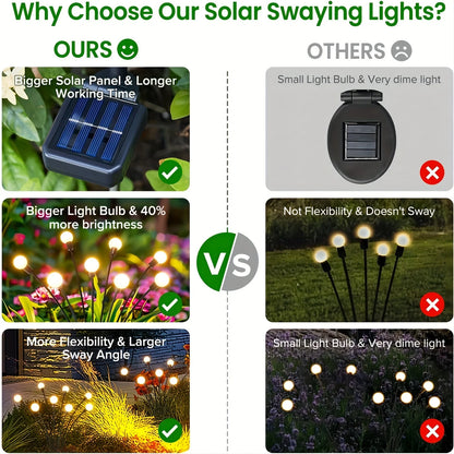 4/6/10 Pack LED Swaying Solar Lights