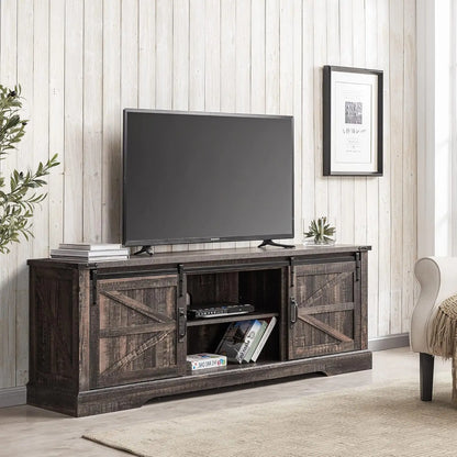 Farmhouse Rustic Wood Entertainment Center