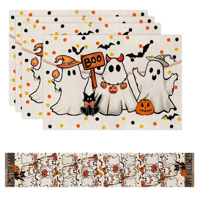 Halloween Table Runner & Placemat Set