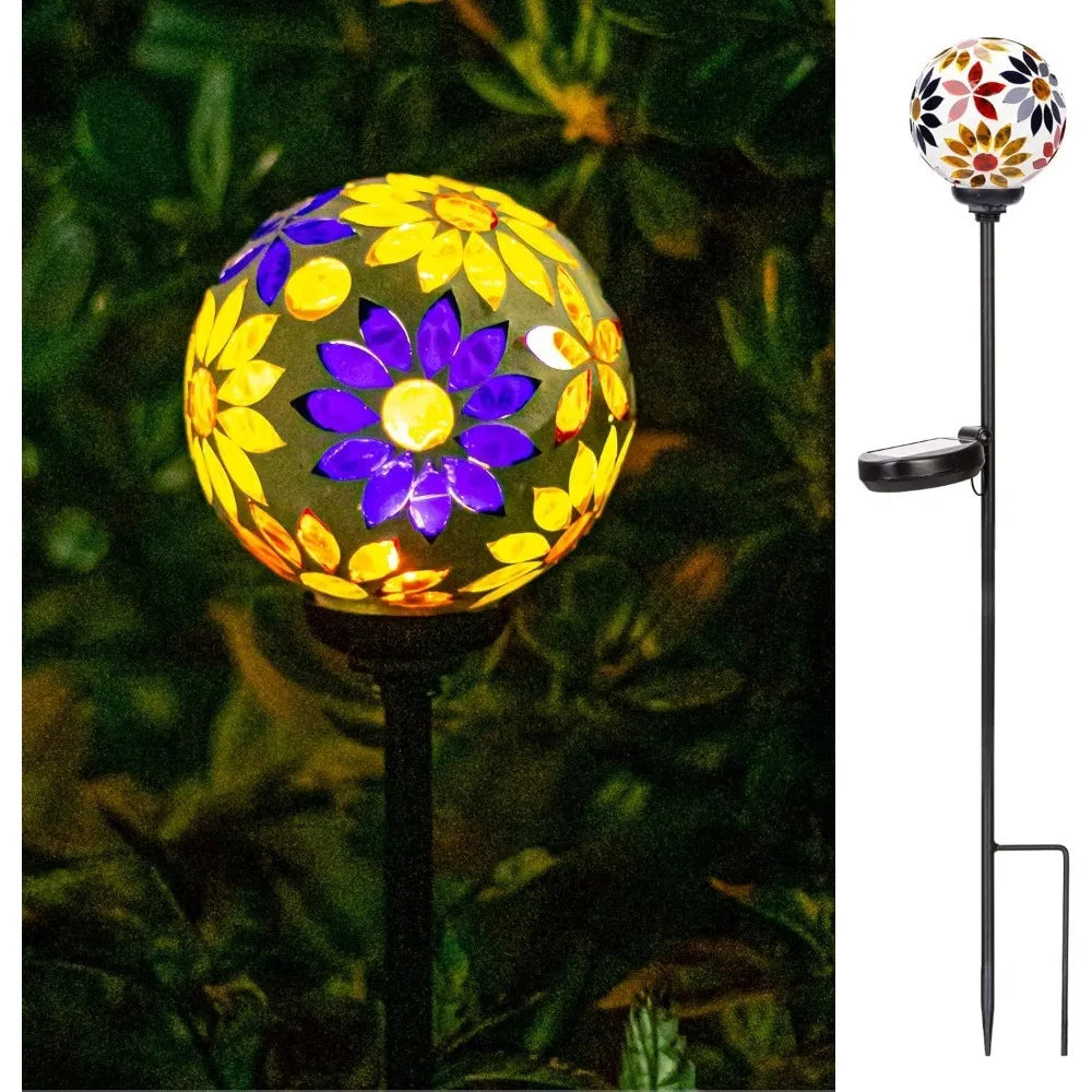 Solar Garden Lights - Mosaic LED Stake