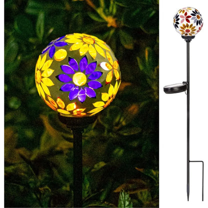 Solar Garden Lights - Mosaic LED Stake